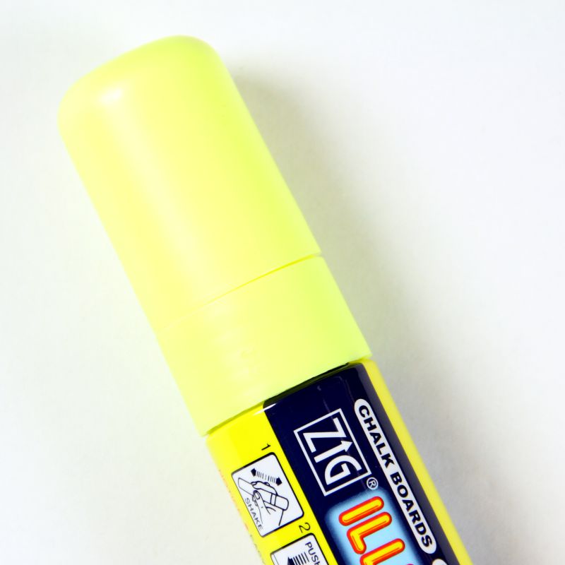 Fluorescent Wet Wipe Yellow Chalk Pen 15mm Nib
